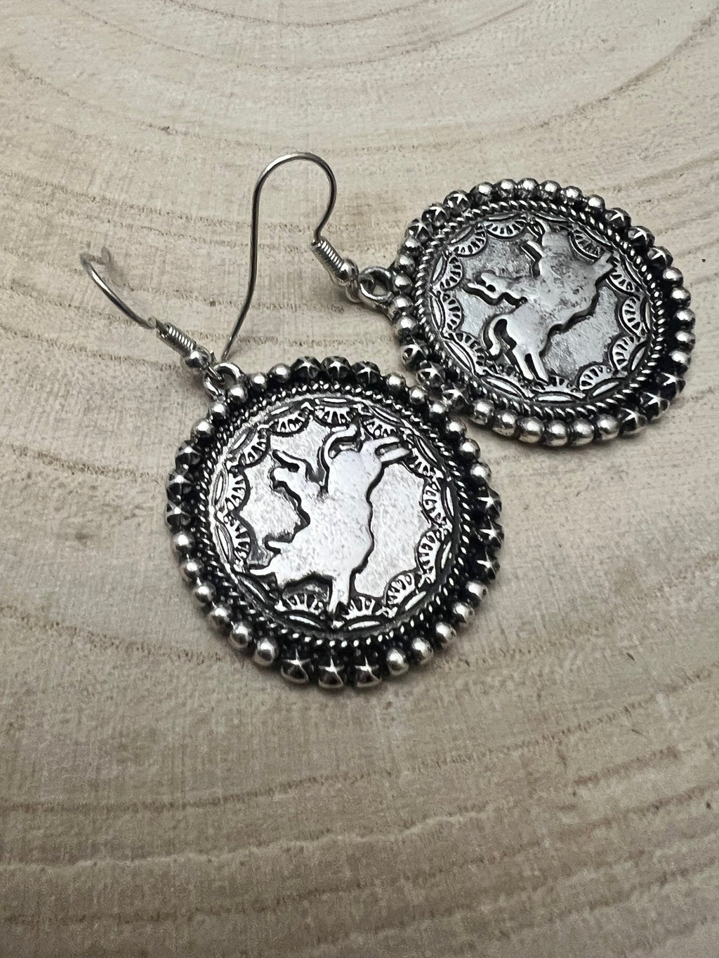 Rodeo Cowboy Pendant Earrings